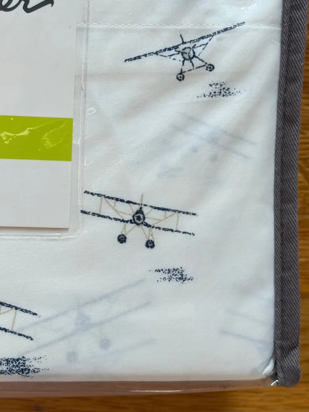 Eddie Bauer SEA PLANES King Size Cotton Sheet Set BI-PLANES PROPELLER